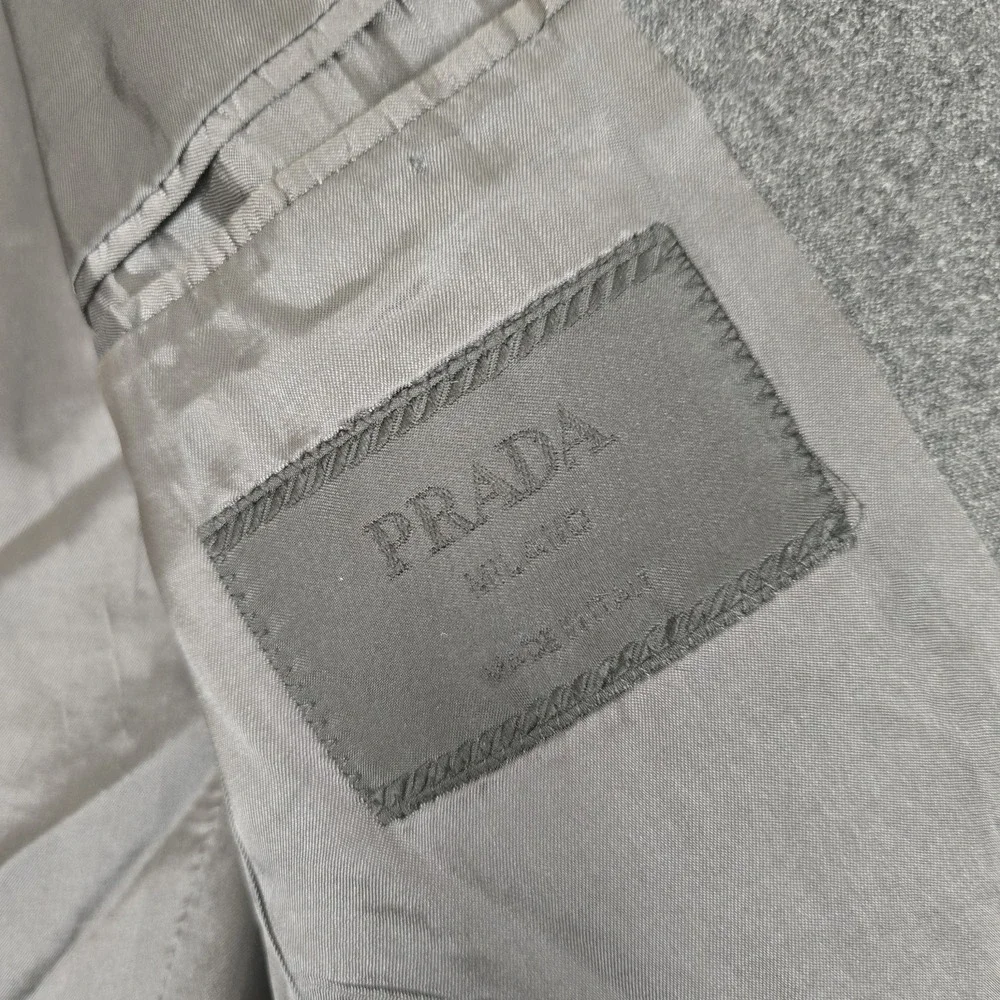 Prada Milano Suit Mens 52R Slim 34x29 Pants Gray 2 Piece Wool Italy Made *READ